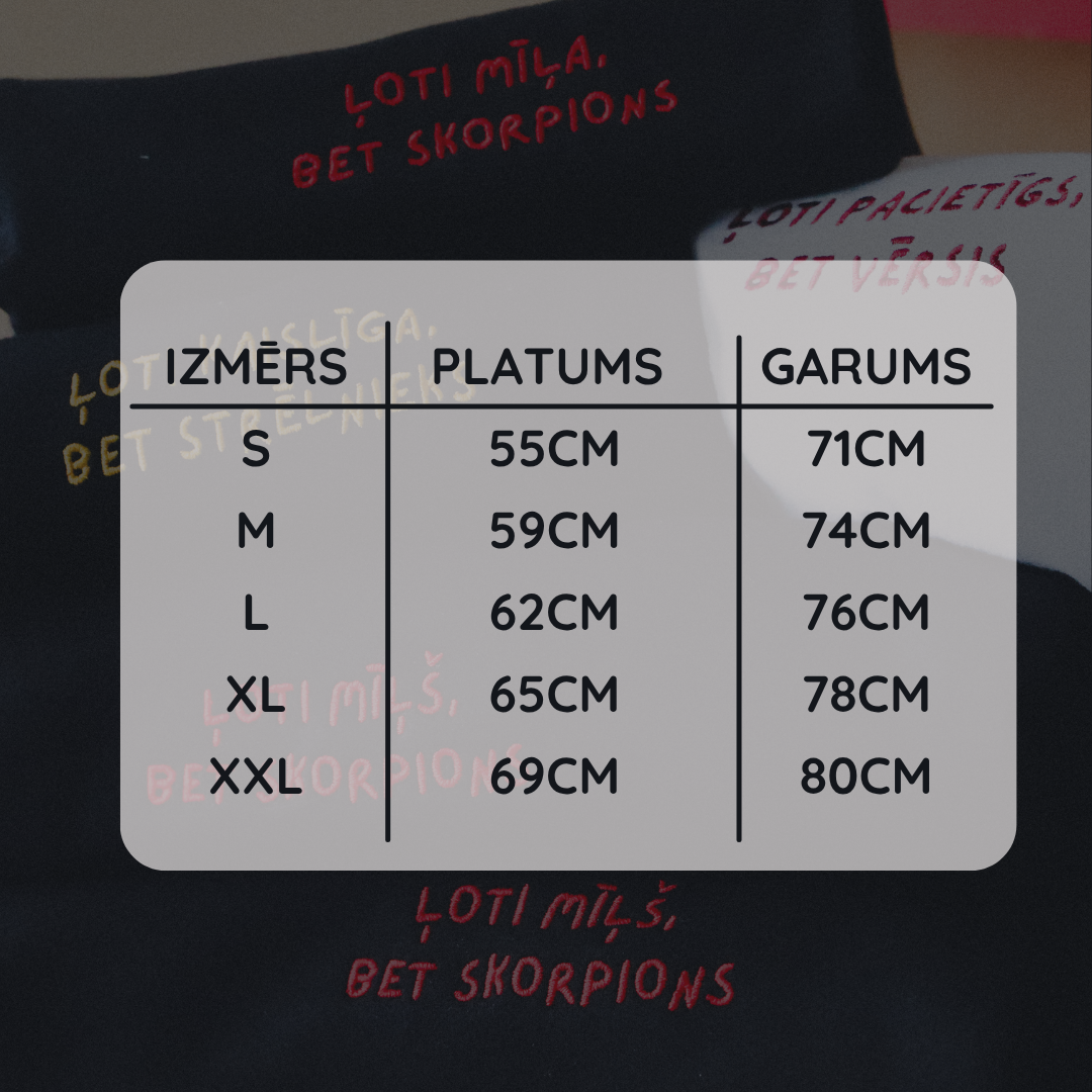 ĻOTI MĪĻŠ/-A, BET SKORPIONS | DŽEMPERIS