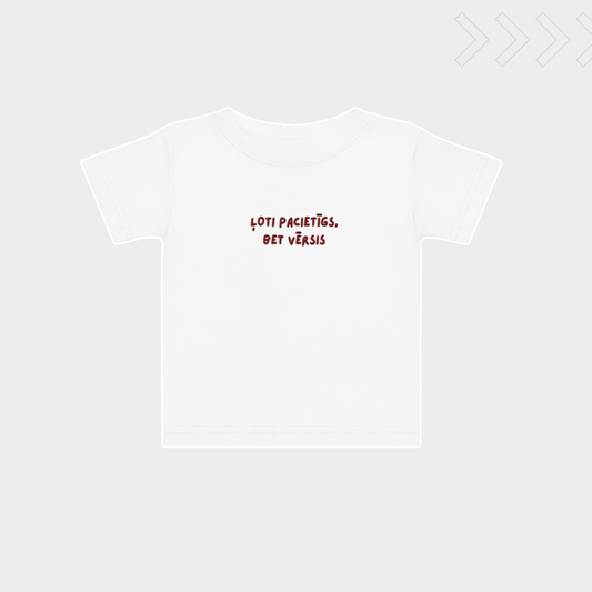 ĻOTI PACIETĪGS, BET VĒRSIS T-KREKLS BĒRNU DZIMŠANAS DIENAS DĀVANA, LIELISKA DĀVANA SVĒTKOS BĒRNIEM, DĀVANA VĒRSIM