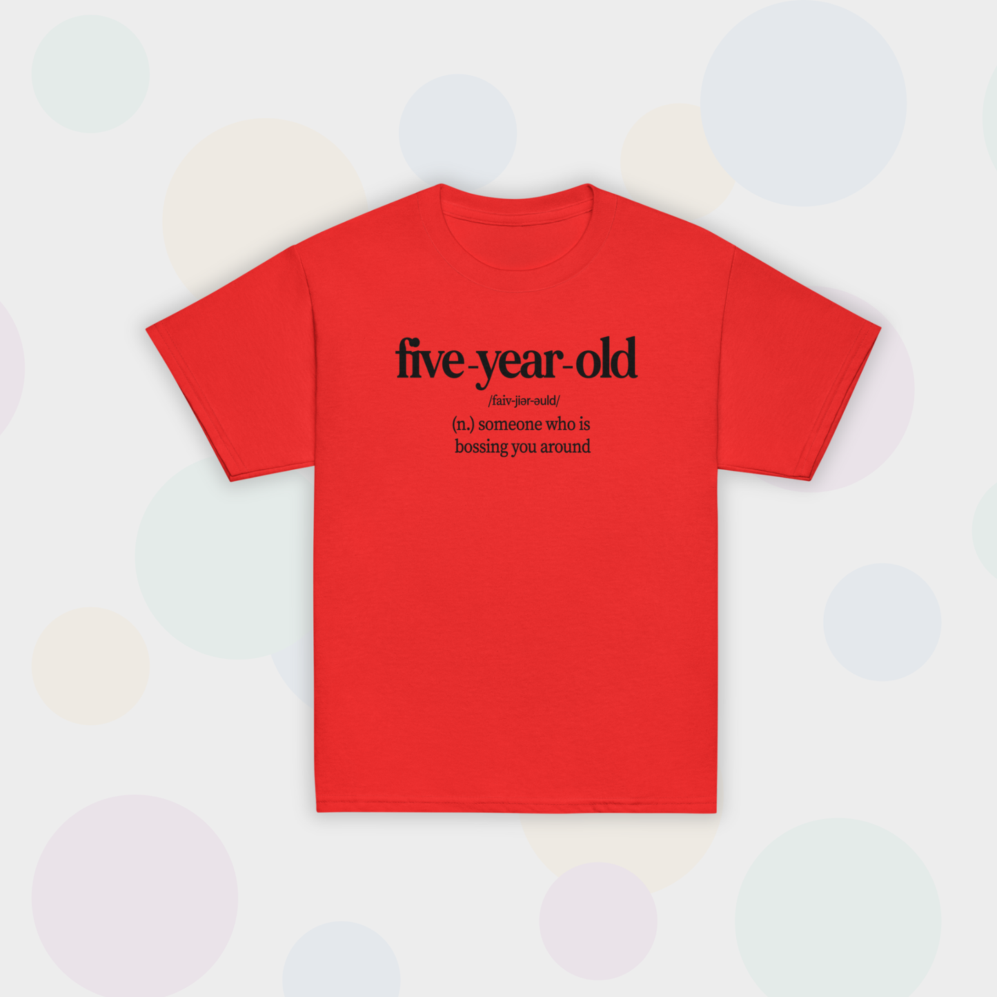 T-KREKLS FIVE-YEAR-OLD SARKANA