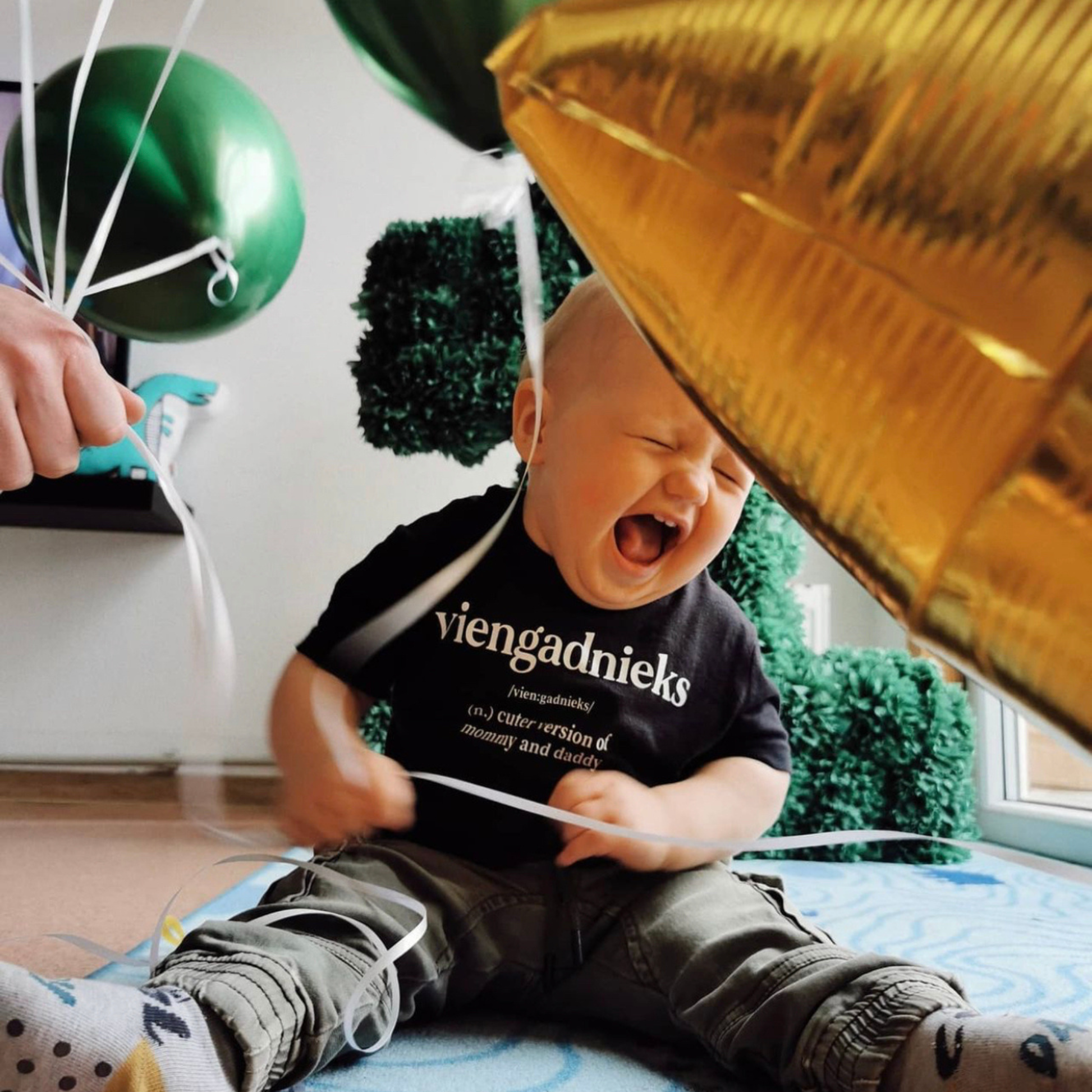 KO DĀVINĀT VIENGADNIEKAM DZIMŠANAS DIENĀ, LIELISKA DĀVANA T-KREKLS VIENGADNIEKS